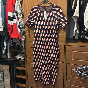 And Taylor geometrical sweater dress